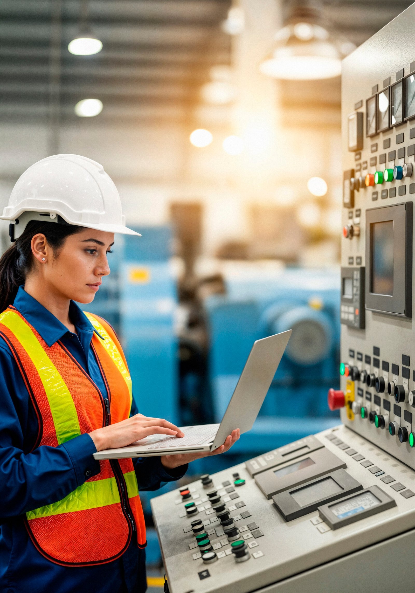 female engineer control panel industrial setting scaled.jpg